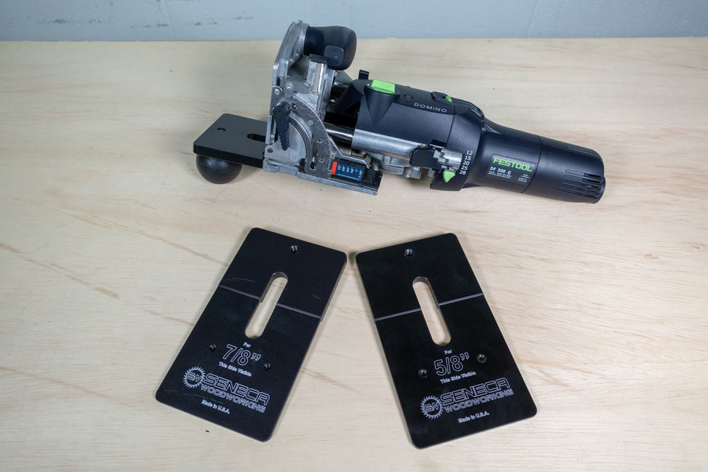 The Seneca Woodworking Domiplate™ is our best selling fence solution designed for the Festool Domino DF 500 mortising tool.