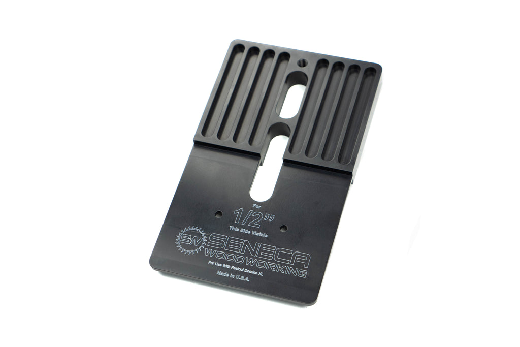 The Seneca Woodworking Domiplate XL™ is our best selling fence solution designed for the Festool Domino XL DF 700 mortising tool.