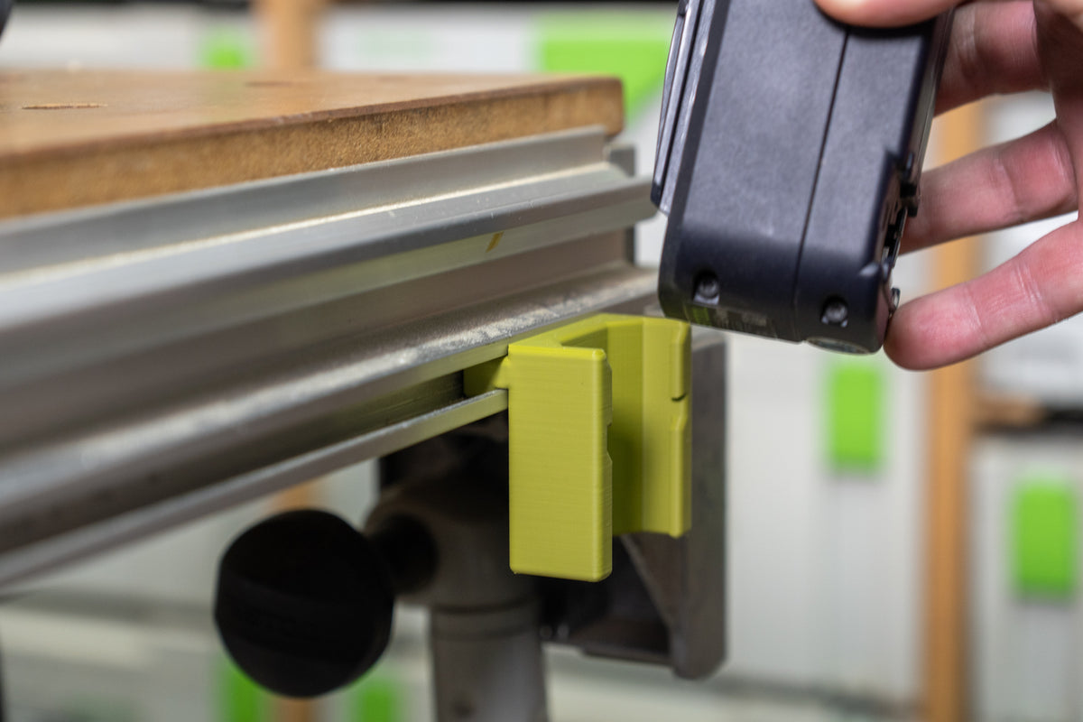 Workstation Battery Mount for Festool 18v Batteries on the MFT Table