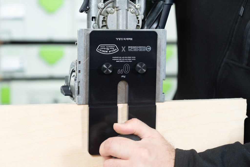 The Seneca Woodworking Domiplate™ is our best selling fence solution designed for the Festool Domino DF 500 mortising tool.