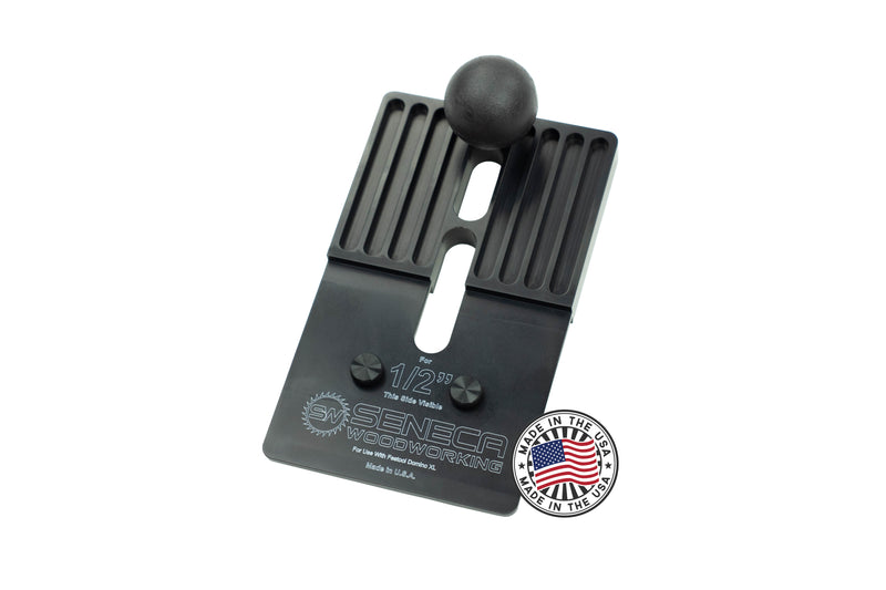 The Seneca Woodworking Domiplate XL™ is our best selling fence solution designed for the Festool Domino XL DF 700 mortising tool.